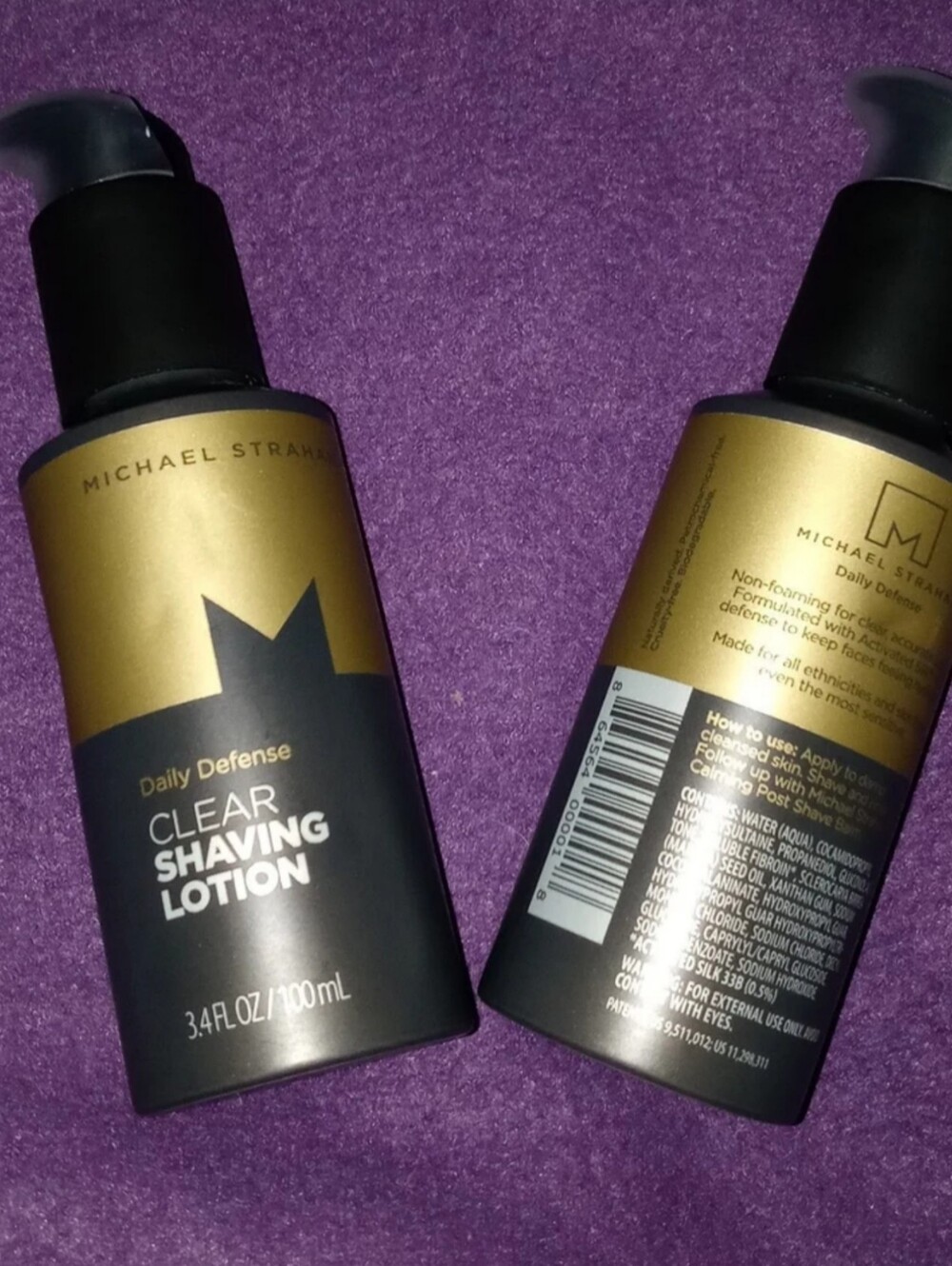 Two Bottles Michael Strahan 3.4 fl oz Daily Defense Clear Shaving Lotion For All
